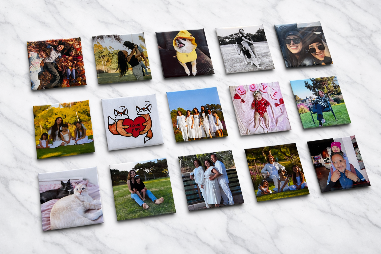 Custom Photo Magnets (Set of 9)